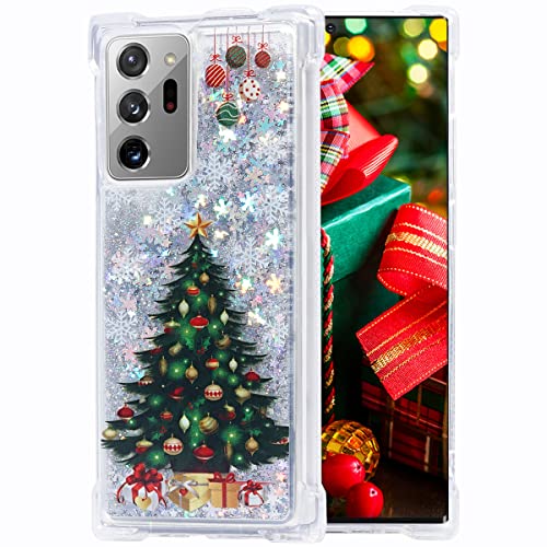 Flocute Galaxy Note 20 Ultra Hülle, Galaxy Note 20 Ultra Glitzer Weihnachten Hülle Bling Sparkle Flüssig Weich TPU Luxus Girly Frauen Cute Case für Samsung Galaxy Note 20 Ultra (Weihnachtsbaum) von Flocute