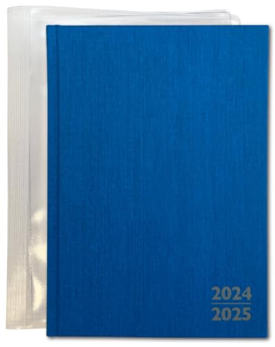 Flöttmann A5 Planer Lehrerkalender Hardcover - Gebunden - Blau - Schuljahr 2024-2025 - für Lehrerinnen und Lehrer (A5 mit Schutzhülle) von Flöttmann - F & L Schulorganisation