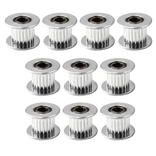 GT2 idler pulley 16 teeth zahnriemenscheibe 3mm bohrung umlenkrollen für seile 6mm 3D Drucker Zahnriemen Rolle Packung mit 10 von Flomore