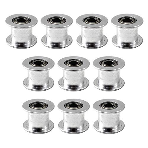 GT2 idler pulley 16 teeth zahnriemenscheibe 3mm bohrung umlenkrollen für seile 6mm 3D Drucker Zahnriemen Rolle Packung mit 10 von Flomore