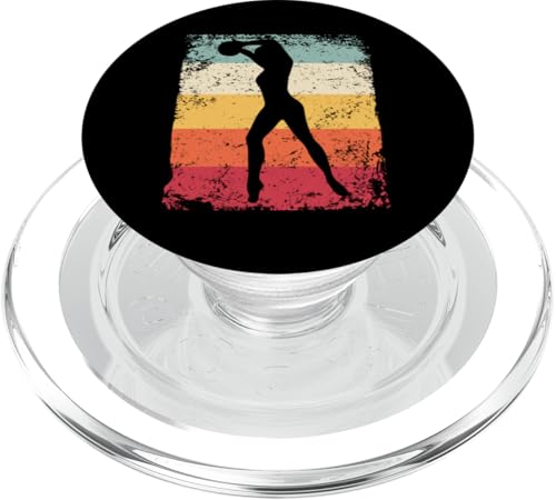 Turnerin mit Ball Mädchen Kinder Retro Rhythmische Gymnastik PopSockets PopGrip für MagSafe Turnerin mit Ball Mädchen Kinder Retro Rhythmische Gymnastik PopSockets PopGrip für MagSafe von Floor Gymnastics Team Equipment Gymnasts Coaches