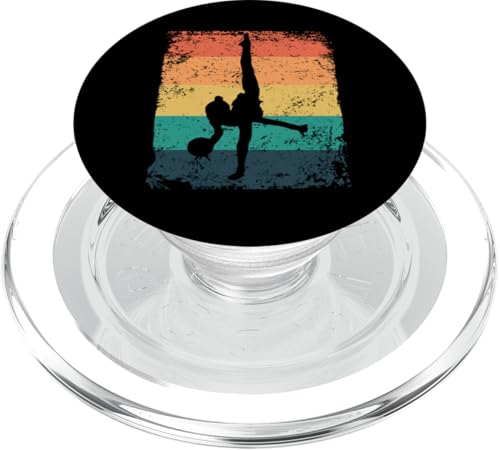 Turnerin mit Ball Mädchen Kinder Retro Rhythmische Gymnastik PopSockets PopGrip für MagSafe Turnerin mit Ball Mädchen Kinder Retro Rhythmische Gymnastik PopSockets PopGrip für MagSafe von Floor Gymnastics Team Equipment Gymnasts Coaches