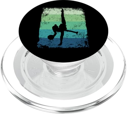 Turnerin mit Ball Mädchen Kinder Retro Rhythmische Gymnastik PopSockets PopGrip für MagSafe Turnerin mit Ball Mädchen Kinder Retro Rhythmische Gymnastik PopSockets PopGrip für MagSafe von Floor Gymnastics Team Equipment Gymnasts Coaches