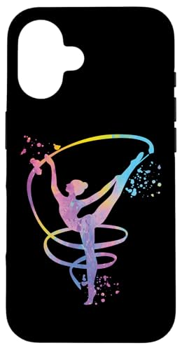 Turnerin mit Band Mädchen Kinder Rhythmische Gymnastik Hülle für iPhone 16 von Floor Gymnastics Team Equipment Gymnasts Coaches