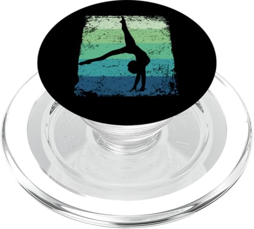 Turnerin mit Boden Mädchen Kinder Retro Rhythmische Gymnastik PopSockets PopGrip für MagSafe Turnerin mit Boden Mädchen Kinder Retro Rhythmische Gymnastik PopSockets PopGrip für MagSafe von Floor Gymnastics Team Equipment Gymnasts Coaches