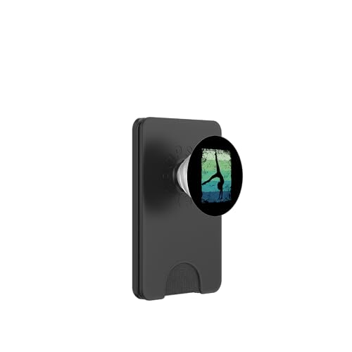 Turnerin mit Boden Mädchen Kinder Retro Rhythmische Gymnastik PopSockets PopWallet für MagSafe Turnerin mit Boden Mädchen Kinder Retro Rhythmische Gymnastik PopSockets PopWallet für MagSafe von Floor Gymnastics Team Equipment Gymnasts Coaches