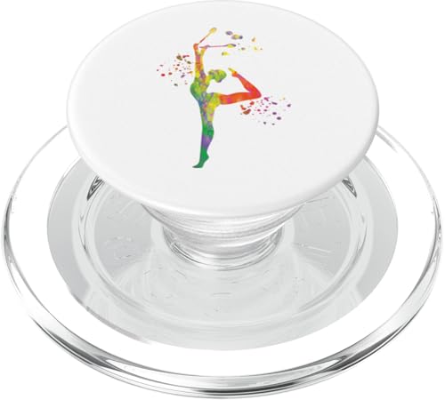 Turnerin mit Clubs Mädchen Kinder Rhythmische Gymnastik PopSockets PopGrip für MagSafe von Floor Gymnastics Team Equipment Gymnasts Coaches