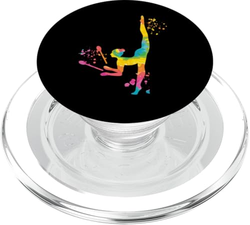 Turnerin mit Clubs Mädchen Kinder Rhythmische Gymnastik PopSockets PopGrip für MagSafe von Floor Gymnastics Team Equipment Gymnasts Coaches