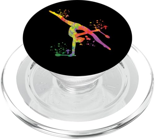 Turnerin mit Clubs Mädchen Kinder Rhythmische Gymnastik PopSockets PopGrip für MagSafe Turnerin mit Clubs Mädchen Kinder Rhythmische Gymnastik PopSockets PopGrip für MagSafe von Floor Gymnastics Team Equipment Gymnasts Coaches