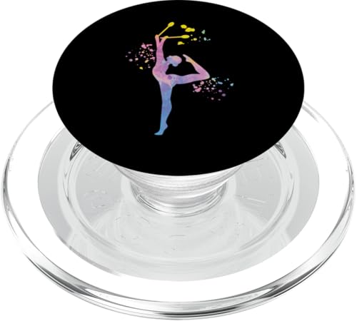 Turnerin mit Clubs Mädchen Kinder Rhythmische Gymnastik PopSockets PopGrip für MagSafe Turnerin mit Clubs Mädchen Kinder Rhythmische Gymnastik PopSockets PopGrip für MagSafe von Floor Gymnastics Team Equipment Gymnasts Coaches