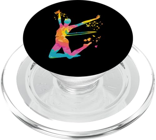 Turnerin mit Reifen Mädchen Kinder Rhythmische Gymnastik PopSockets PopGrip für MagSafe Turnerin mit Reifen Mädchen Kinder Rhythmische Gymnastik PopSockets PopGrip für MagSafe von Floor Gymnastics Team Equipment Gymnasts Coaches