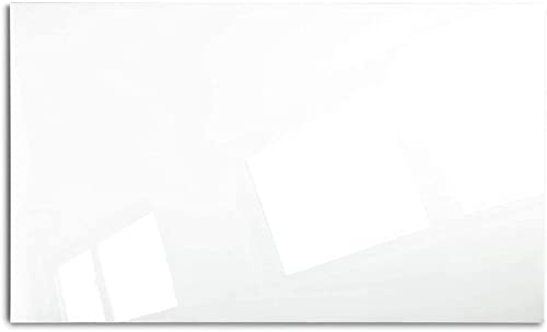 Floordirekt Glasboard - großes Magnetpinnwand, Glas-Whiteboard inkl 3 Magnete TÜV geprüft Magnettafel - magnetisch & beschreibbar - Memoboard Magnetwand Glastafel (Weiß, 120 x 240 cm) von Floordirekt