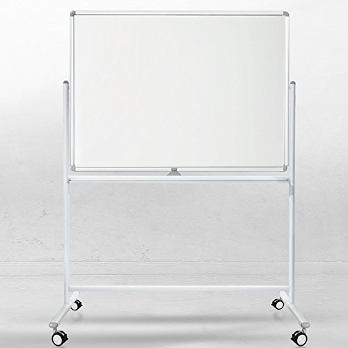 Office Marshal Mobiles Whiteboard/Doppelseitige Whiteboard- mit Alurahmen, magnetisch (120x90 cm) von Floordirekt
