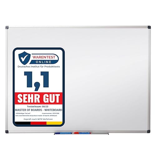 Whiteboard mit Ablageschale | Office Marshal Profi | Lackiert | Beschreibbar & magnethaftend | Trocken abwischbar (30 x 45 cm) von Floordirekt