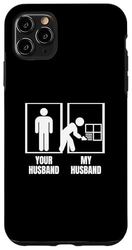 Lustiger Fliesenleger mit Aufschrift "Your Husband My Husband Wife" Hülle für iPhone 11 Pro Max von Flooring Installer And Tile Worker Apparel