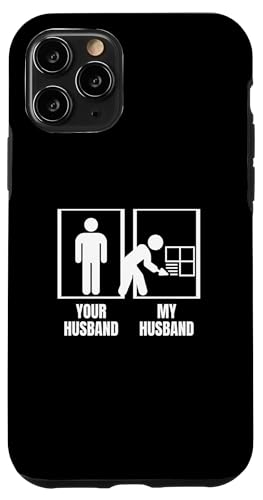 Lustiger Fliesenleger mit Aufschrift "Your Husband My Husband Wife" Hülle für iPhone 11 Pro von Flooring Installer And Tile Worker Apparel