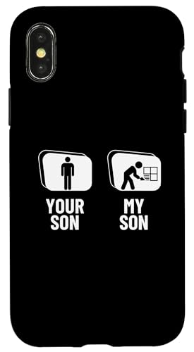 Lustiger Fliesenleger mit Aufschrift "Your Son My Son Dad Father Mom Mother Hülle für iPhone X/XS Lustiger Fliesenleger mit Aufschrift "Your Son My Son Dad Father Mom Mother Hülle für iPhone X/XS von Flooring Installer And Tile Worker Apparel