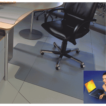 Floortex Bodenschutzmatte Computex für Teppich 92x121cm transparent mi von Floortex