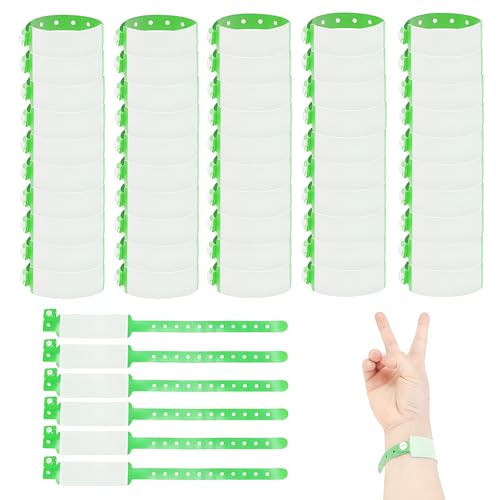 FloraMolly Einlassbänder, 50Pcs Einweg Id Handgelenk Band Erwachsene Wasserdichte PVC Teens Sicherheit ID Armband für Festival Party Krankenhaus Konzert -Grün FloraMolly Einlassbänder, 50Pcs Einweg Id Handgelenk Band Erwachsene Wasserdichte PVC Teens Sicherheit ID Armband für Festival Party Krankenhaus Konzert -Grün von FloraMolly