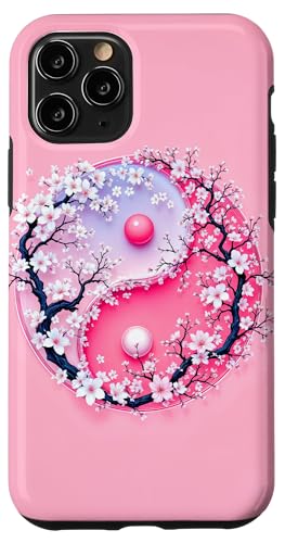 Yin Yang Kirschblüte Sakura Rose Floral Pink Yin und Yang Hülle für iPhone 11 Pro von Floral Botanical Cherry Blossom Sakura Yin Yang