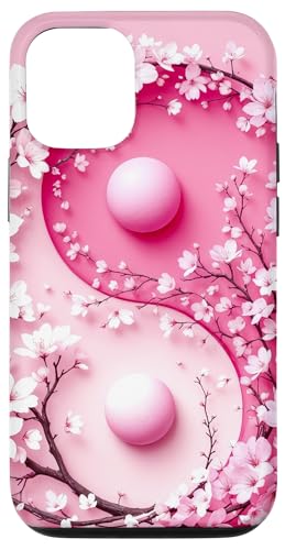 Yin Yang Kirschblüte Sakura Rose Floral Pink Yin und Yang Hülle für iPhone 12/12 Pro Yin Yang Kirschblüte Sakura Rose Floral Pink Yin und Yang Hülle für iPhone 12/12 Pro von Floral Botanical Cherry Blossom Sakura Yin Yang