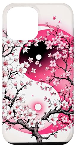 Yin Yang Kirschblüte Sakura Rose Floral Pink Yin und Yang Hülle für iPhone 12 Pro Max von Floral Botanical Cherry Blossom Sakura Yin Yang