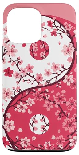 Yin Yang Kirschblüte Sakura Rose Floral Pink Yin und Yang Hülle für iPhone 13 Pro Max von Floral Botanical Cherry Blossom Sakura Yin Yang
