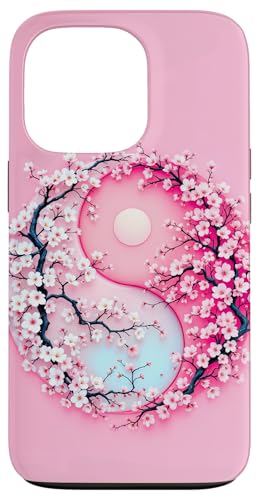 Yin Yang Kirschblüte Sakura Rose Floral Pink Yin und Yang Hülle für iPhone 13 Pro von Floral Botanical Cherry Blossom Sakura Yin Yang