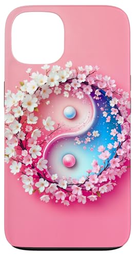 Yin Yang Kirschblüte Sakura Rose Floral Pink Yin und Yang Hülle für iPhone 13 von Floral Botanical Cherry Blossom Sakura Yin Yang