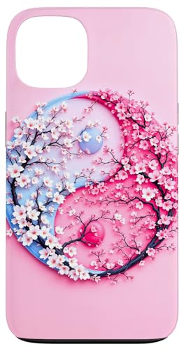 Yin Yang Kirschblüte Sakura Rose Floral Pink Yin und Yang Hülle für iPhone 13 von Floral Botanical Cherry Blossom Sakura Yin Yang