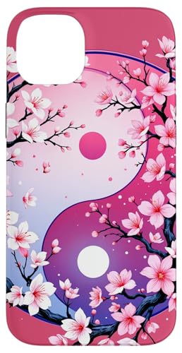Yin Yang Kirschblüte Sakura Rose Floral Pink Yin und Yang Hülle für iPhone 14 Plus von Floral Botanical Cherry Blossom Sakura Yin Yang