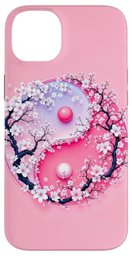 Yin Yang Kirschblüte Sakura Rose Floral Pink Yin und Yang Hülle für iPhone 14 Plus von Floral Botanical Cherry Blossom Sakura Yin Yang