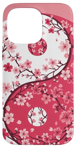 Yin Yang Kirschblüte Sakura Rose Floral Pink Yin und Yang Hülle für iPhone 14 Pro Max von Floral Botanical Cherry Blossom Sakura Yin Yang
