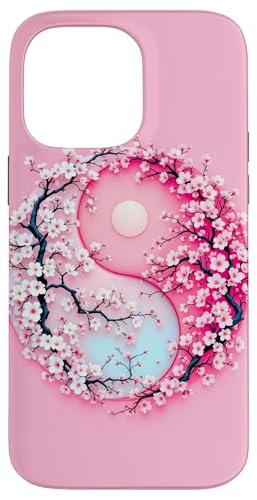 Yin Yang Kirschblüte Sakura Rose Floral Pink Yin und Yang Hülle für iPhone 14 Pro Max von Floral Botanical Cherry Blossom Sakura Yin Yang