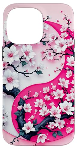 Yin Yang Kirschblüte Sakura Rose Floral Pink Yin und Yang Hülle für iPhone 14 Pro Max von Floral Botanical Cherry Blossom Sakura Yin Yang