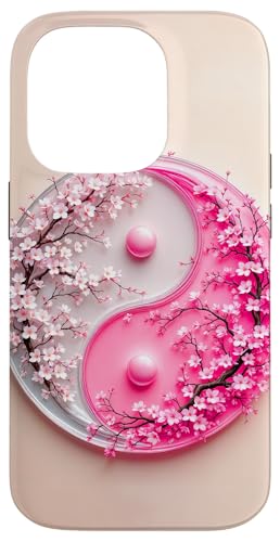 Yin Yang Kirschblüte Sakura Rose Floral Pink Yin und Yang Hülle für iPhone 14 Pro von Floral Botanical Cherry Blossom Sakura Yin Yang