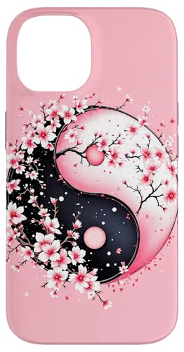 Yin Yang Kirschblüte Sakura Rose Floral Pink Yin und Yang Hülle für iPhone 14 von Floral Botanical Cherry Blossom Sakura Yin Yang