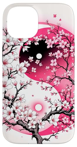 Yin Yang Kirschblüte Sakura Rose Floral Pink Yin und Yang Hülle für iPhone 14 von Floral Botanical Cherry Blossom Sakura Yin Yang