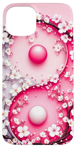 Yin Yang Kirschblüte Sakura Rose Floral Pink Yin und Yang Hülle für iPhone 15 Plus von Floral Botanical Cherry Blossom Sakura Yin Yang