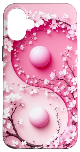 Yin Yang Kirschblüte Sakura Rose Floral Pink Yin und Yang Hülle für iPhone 16 Plus von Floral Botanical Cherry Blossom Sakura Yin Yang