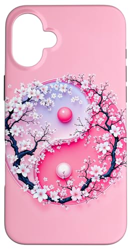 Yin Yang Kirschblüte Sakura Rose Floral Pink Yin und Yang Hülle für iPhone 16 Plus Yin Yang Kirschblüte Sakura Rose Floral Pink Yin und Yang Hülle für iPhone 16 Plus von Floral Botanical Cherry Blossom Sakura Yin Yang