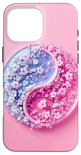 Yin Yang Kirschblüte Sakura Rose Floral Pink Yin und Yang Hülle für iPhone 16 Pro Max Yin Yang Kirschblüte Sakura Rose Floral Pink Yin und Yang Hülle für iPhone 16 Pro Max von Floral Botanical Cherry Blossom Sakura Yin Yang