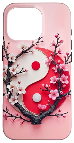 Yin Yang Kirschblüte Sakura Rose Floral Pink Yin und Yang Hülle für iPhone 16 Pro Yin Yang Kirschblüte Sakura Rose Floral Pink Yin und Yang Hülle für iPhone 16 Pro von Floral Botanical Cherry Blossom Sakura Yin Yang