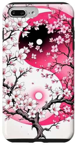 Yin Yang Kirschblüte Sakura Rose Floral Pink Yin und Yang Hülle für iPhone 7 Plus/8 Plus Yin Yang Kirschblüte Sakura Rose Floral Pink Yin und Yang Hülle für iPhone 7 Plus/8 Plus von Floral Botanical Cherry Blossom Sakura Yin Yang