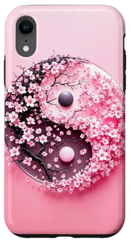 Yin Yang Kirschblüte Sakura Rose Floral Pink Yin und Yang Hülle für iPhone XR von Floral Botanical Cherry Blossom Sakura Yin Yang