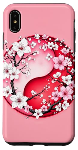 Yin Yang Kirschblüte Sakura Rose Floral Pink Yin und Yang Hülle für iPhone XS Max von Floral Botanical Cherry Blossom Sakura Yin Yang