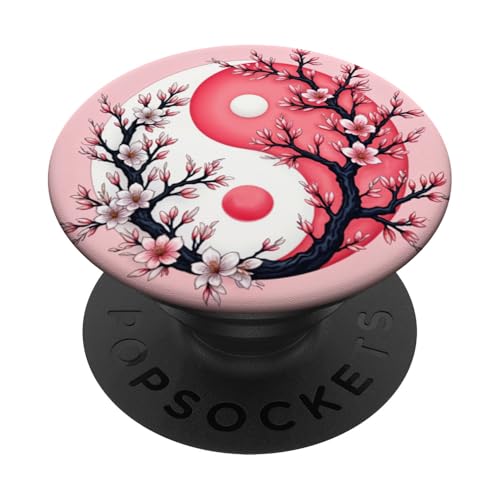 Yin Yang Kirschblüte Sakura Rose Floral Pink Yin und Yang PopSockets Klebender PopGrip Yin Yang Kirschblüte Sakura Rose Floral Pink Yin und Yang PopSockets Klebender PopGrip von Floral Botanical Cherry Blossom Sakura Yin Yang
