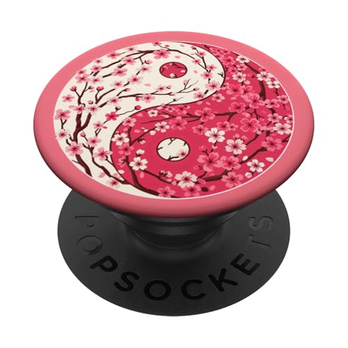 Yin Yang Kirschblüte Sakura Rose Floral Pink Yin und Yang PopSockets Klebender PopGrip Yin Yang Kirschblüte Sakura Rose Floral Pink Yin und Yang PopSockets Klebender PopGrip von Floral Botanical Cherry Blossom Sakura Yin Yang