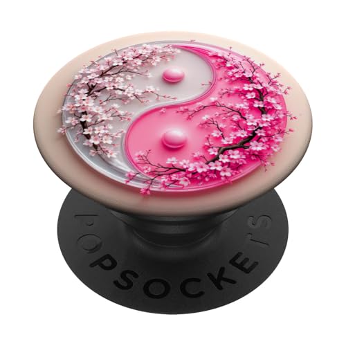 Yin Yang Kirschblüte Sakura Rose Floral Pink Yin und Yang PopSockets Klebender PopGrip Yin Yang Kirschblüte Sakura Rose Floral Pink Yin und Yang PopSockets Klebender PopGrip von Floral Botanical Cherry Blossom Sakura Yin Yang