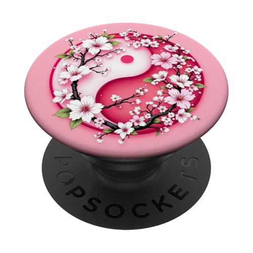Yin Yang Kirschblüte Sakura Rose Floral Pink Yin und Yang PopSockets Klebender PopGrip Yin Yang Kirschblüte Sakura Rose Floral Pink Yin und Yang PopSockets Klebender PopGrip von Floral Botanical Cherry Blossom Sakura Yin Yang